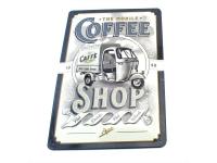 Metal sign Coffee 300mm high 200mm wide for moped mokick