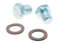 oil filler screw set / oil filler bolt set incl. seals for Piaggio Zip 50 2T Fast Rider -95 (DT Disc / Drum) [SSL1T]