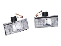 front indicator light set complete white for Vespa PX 125-200, Vespa T5