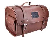 leather case brown approx. 26 liters 38x27x26 for Vespa Modern Primavera 150 ie 3V 13-15 E3 [RP8M822/ 82410/ 828F]