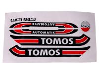 Sticker set black/red/white 080010 for Tomos 4 L