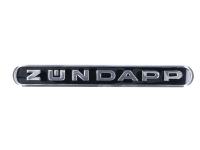 Sticker emblem black / chrome aluminum elongated for Zündapp Moped / Oldtimer KS 50 Super Sport (517-51LG) 73-74