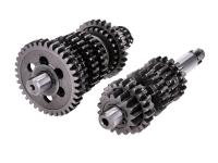 Gearbox Top Racing complete, reinforced, longer ratio for Minarelli AM6 1st + 2nd series