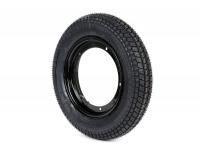 complete wheel BGM PRO 3.50-10 inch TT 59P reinforced black for Vespa Classic PX 80 E Lusso, Arcobaleno V8X1T (83-)