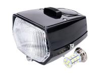 headlight square black LED with switch for Zündapp Moped / Oldtimer KS 50