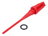 gear oil dipstick / filler screw plug Malossi red for Vespa Modern GTV 300 ie Vie Della Moda 4V E3 12- [ZAPM45201]