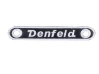 Emblem Denfeld for seat bench L=58mm hole spacing 46mm for Zündapp, Kreidler, Hercules, Puch, Miele, DKW, KTM, Rixe, Zweirad Union, NSU, moped, moped, mokick