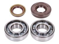 crankshaft bearing set Naraku SKF, FKM Premium C4 polyamide for Yamaha Neos 50 2T 97-01 E1 [5AD/ 5BV]