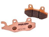 brake pads Naraku sintered for SYM (Sanyang) XS 125-K 09-11 E3 [MD12B]
