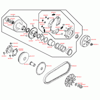 E05 centrifugal clutch, variator