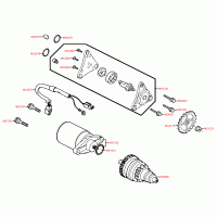 E06 electric starter motor, oil pump