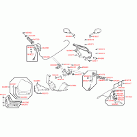F03 grips, mirror, handlebar, handlebar fairing