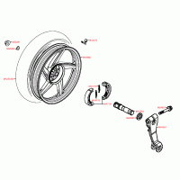 F08 rear wheel with brake