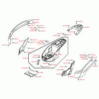 F12 rear body parts & under seat storage / helmet compartment