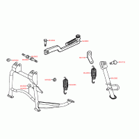 F15 main stand, side stand, kick starter / kickstart lever