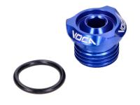 Oil filler plug VOCA V2 CNC blue for Derbi EBE, EBS, D50B