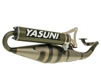 exhaust Yasuni Scooter Z yellow carbon fiber for Yamaha Jog 50 R AC 03-12 E2 [SA22/ 5RW/ 3D4/ 49D]