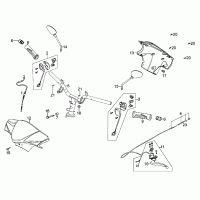 F03 grips, mirror, handlebar & handlebar fairing