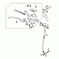 F04 brake lever & brake hose front