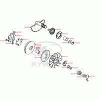 E06 kickstart spindle / kick starter shaft, variator