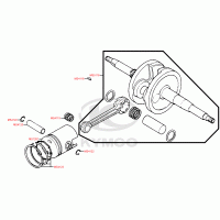 E10 piston, crankshaft