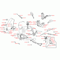 F03 grips, mirror, handlebar, handlebar fairing