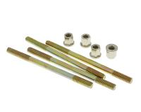 cylinder bolt set Naraku incl. nuts M7 thread 110mm overall length - 4 pcs each for Kymco Grand Dink 50 [RFBS90000/ RFBS90010] (SF10JA) S9