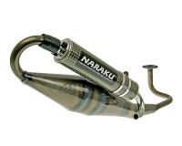 exhaust Naraku crossover clear coating/yellow-carbon for Benzhou City Star (YY50QT)
