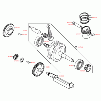 E08 crankshaft and piston