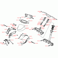 F04 handlebar, yoke, body parts