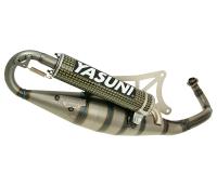 exhaust Yasuni Scooter R yellow carbon fiber for Aprilia SR 50 LC 14-17 (Piaggio engine carburetor) [ZD4VFB/ VFD/ VFU00/ VFJ/ VZ000]