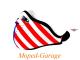 Biker mask 2 mm stars and stripes for moped mokick