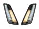 Pair of front indicators -MOTO NOSTRA 2K22 (2014-) dynamic LED sequential light, day time running light (E-mark)- Vespa GT, GTL, GTV, GTS 125-300, HPE, Supertech (2019-) - smoked
