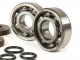 Bearing and oil seal set for crankshaft -BGM ORIGINAL- Vespa V50, PV125, ET3, PK50, PK80, PK125 - 1x 6303 + 1x 6204 - incl. O-rings