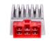 regulator / rectifier w/ flasher relay, red plug for Derbi Senda, GPR, Aprilia RX, SX 50, Gilera RCR