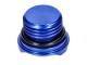 Oil filler plug VOCA V2 CNC blue for Derbi EBE, EBS, D50B