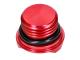 Oil filler plug VOCA V2 CNC red for Derbi EBE, EBS, D50B