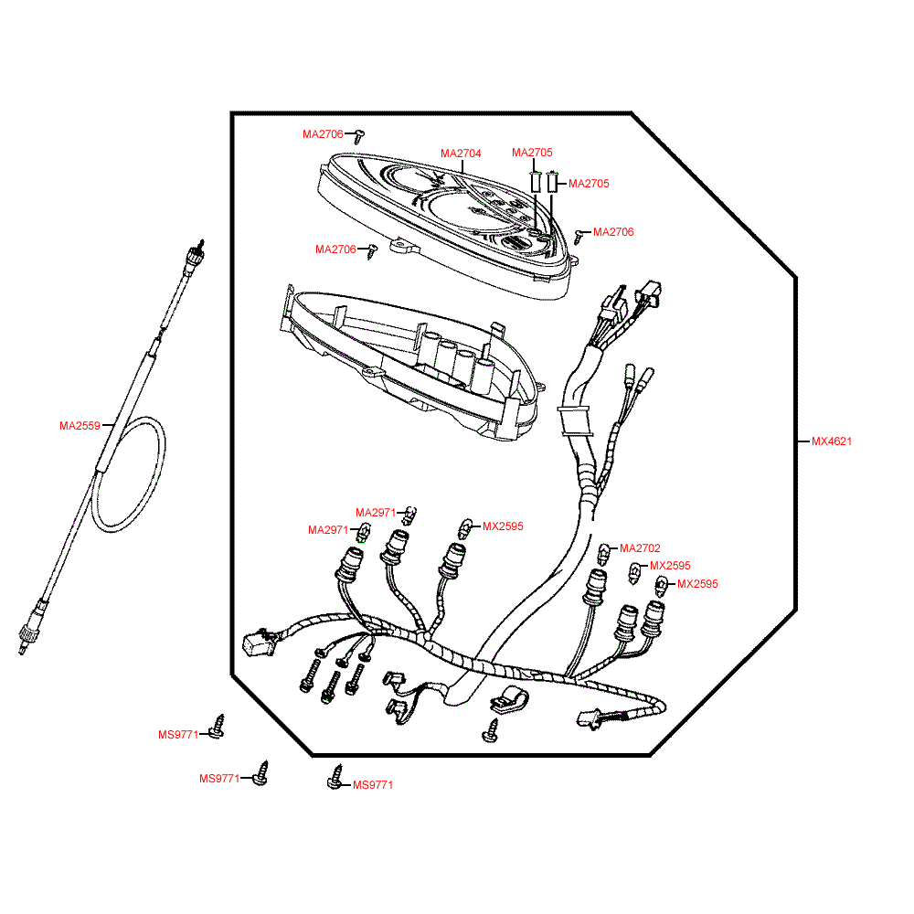 F02 speedometer / tachometer