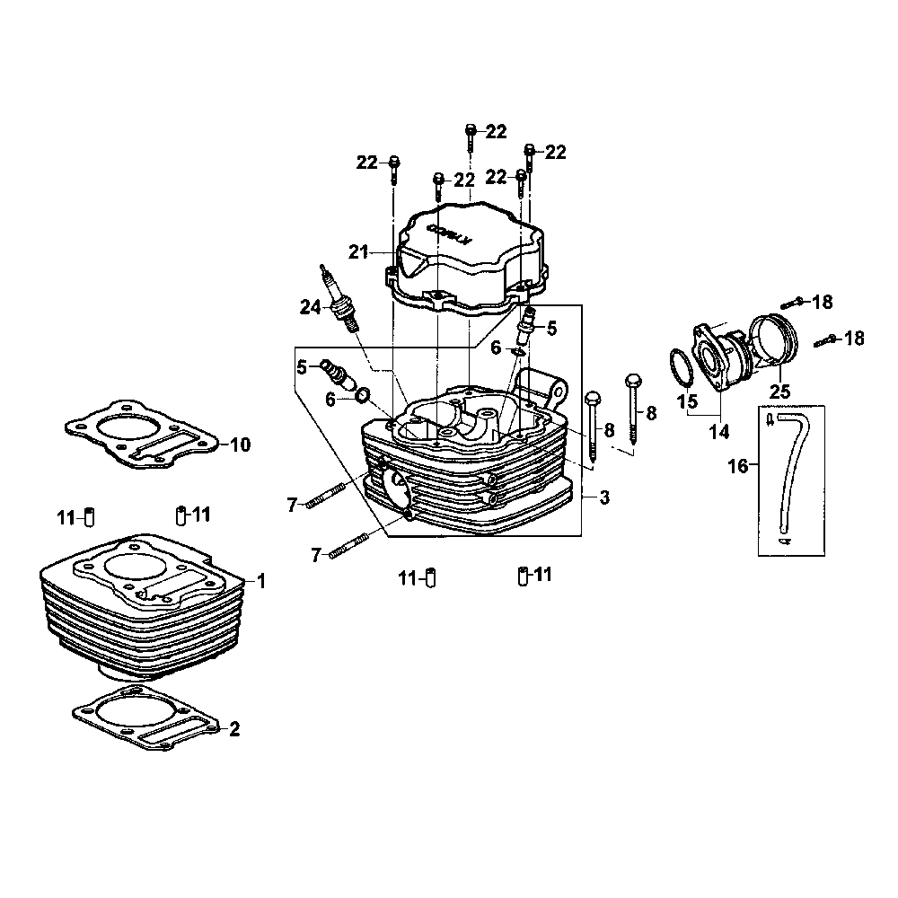 E01 cylinder and cylinder head