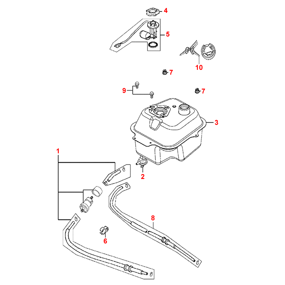 F10 tank & fuel cock