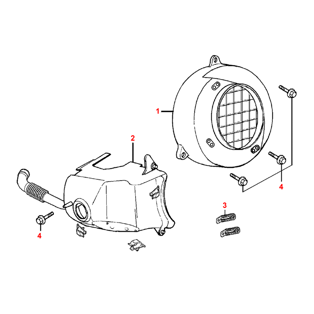 E01 fan cover & cylinder cover