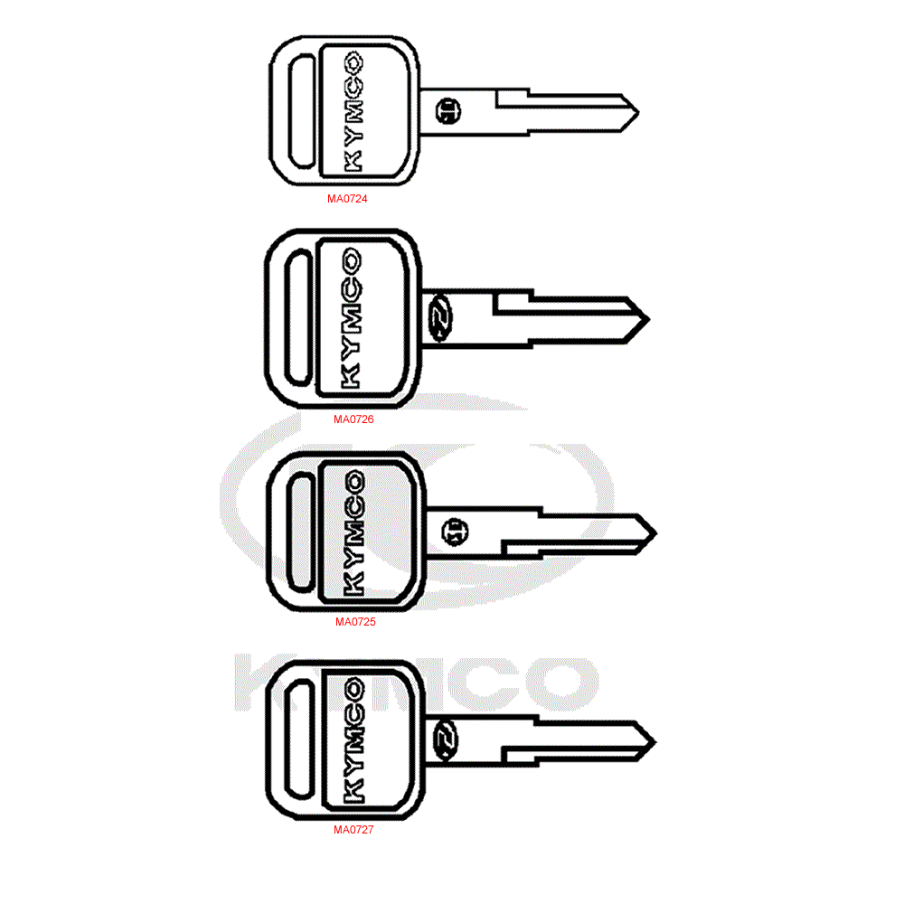 F25 key blanks, paint sticks