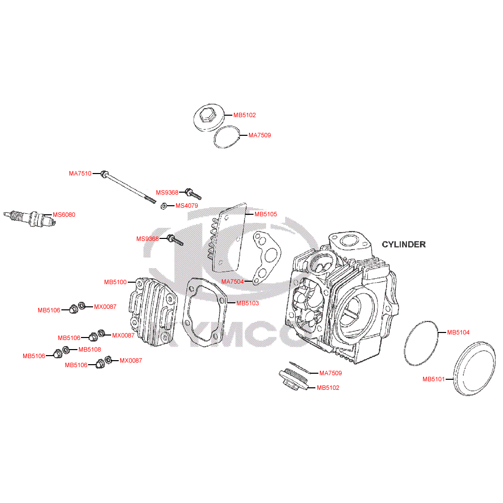 E01 valve cover & cover cylinder head