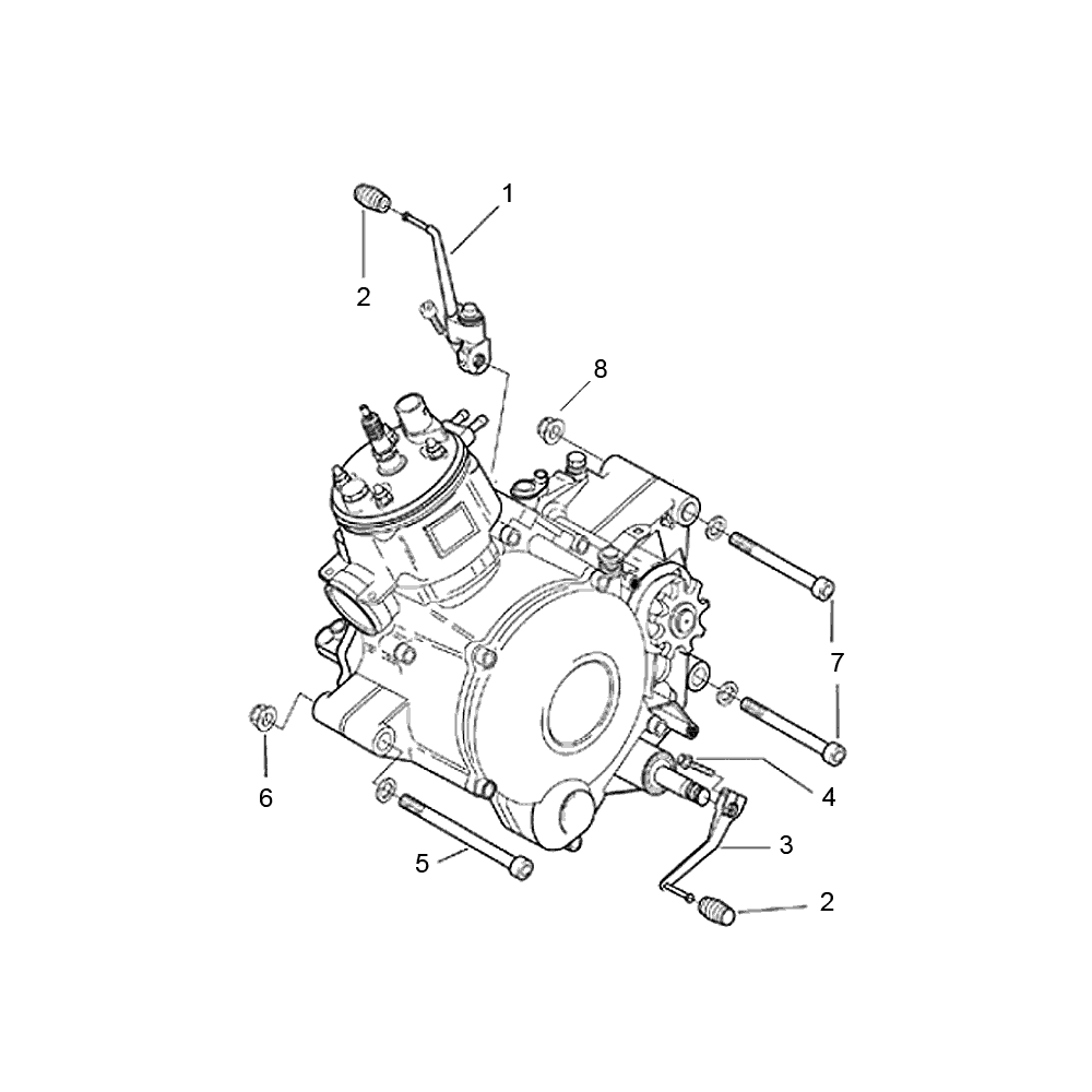 engine - kickstart lever / gearshift lever Minarelli AM6 for Peugeot XPS 50 R 13- (AM6) Moric