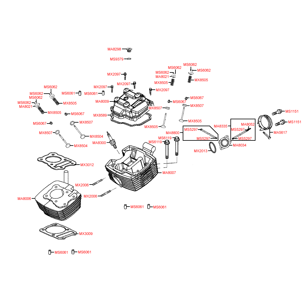 E01 cylinder and cylinder head