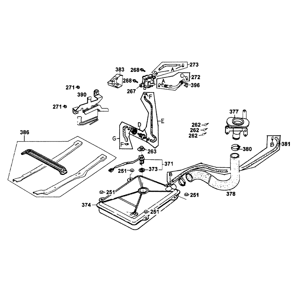 F10 fuel / gas tank, fuel pump